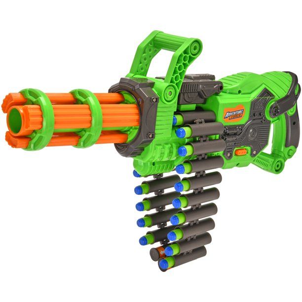 Photo 1 of Adventure Force Scorpion Rotating Barrel Auto Gatling Dart Blaster, Green---MISSING ALL BULLETS---