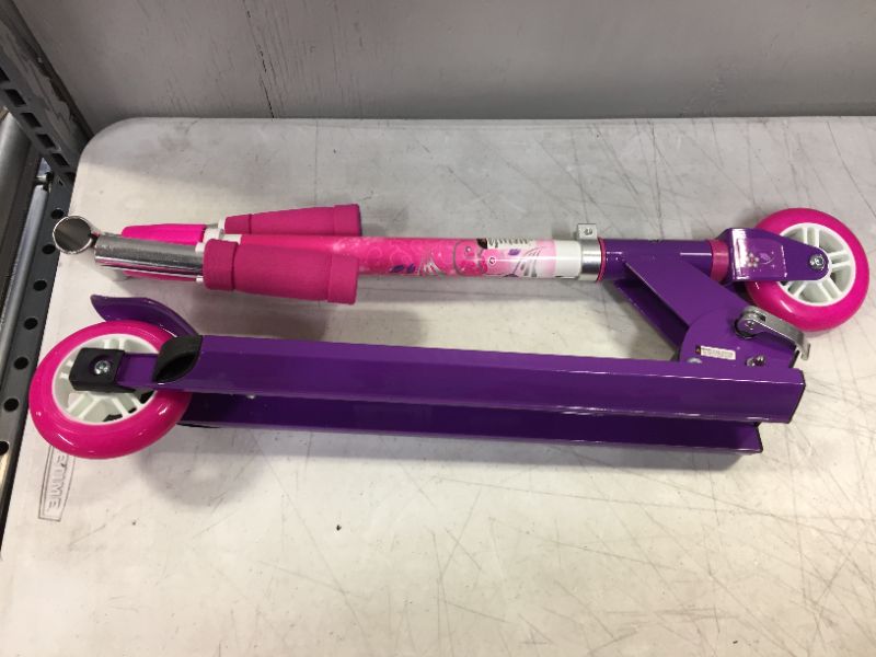 Photo 3 of Huffy Disney Princess Girls' Inline Folding Kick Scooter, Pink
