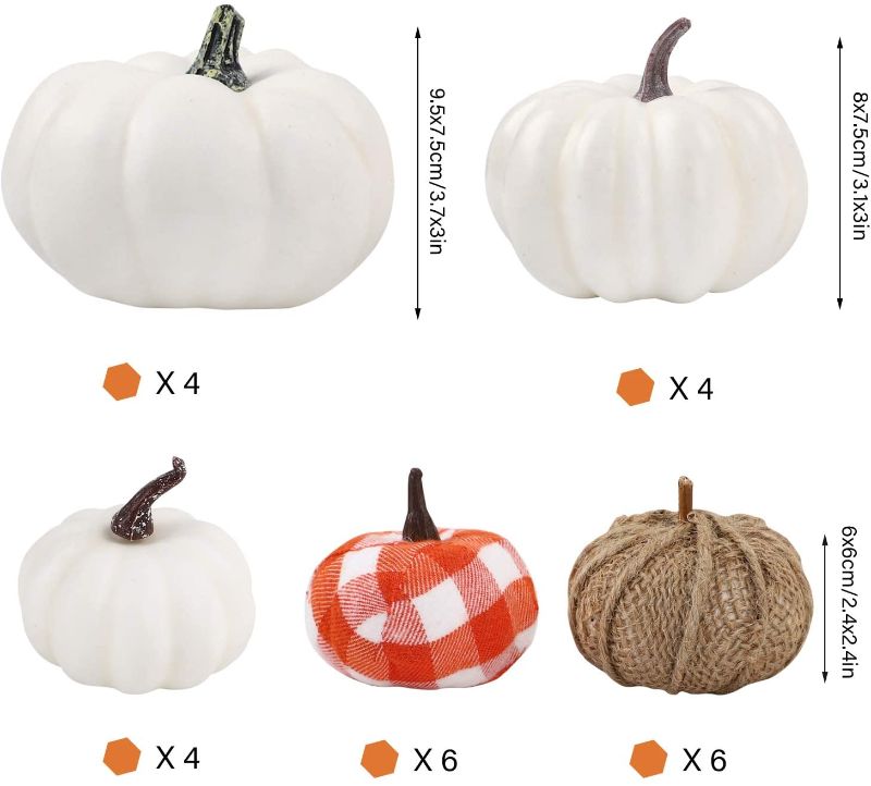 Photo 1 of Cocoboo 24pcs Mixed Artificial Pumpkin Decor Assorted Size and Color Harvest