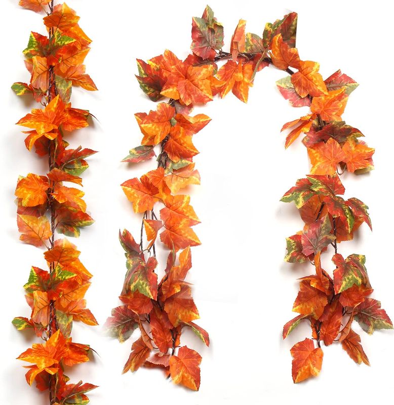 Photo 1 of CCINEE Maple Leaf String Lights, Fall Hanging Garland Autumn Decor Pack of 2