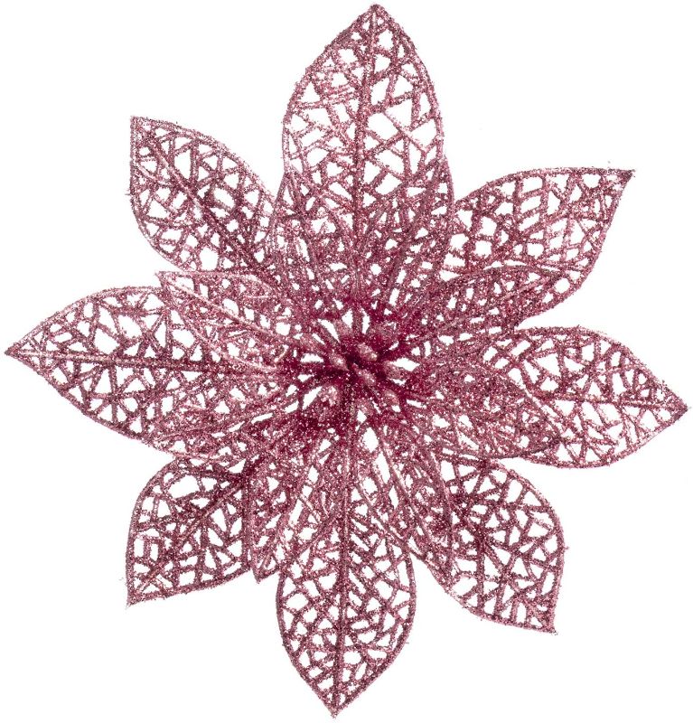 Photo 1 of 10pcs 15cm Artificial Poinsettia Flowers (Rose Pink?