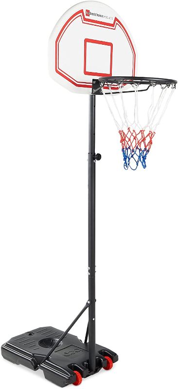 Photo 1 of Best Choice Products Kids Height-Adjustable Basketball Hoop, Portable Backboard System w/ 2 Wheels
