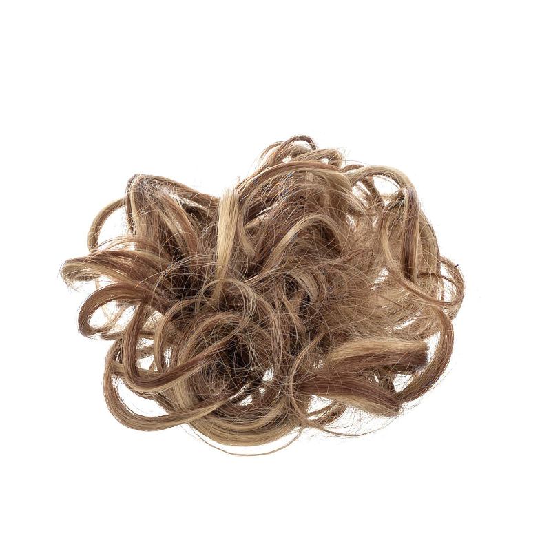 Photo 1 of Uleeso Messy Chignon Donut Hair Bun Pad Elastic Hair Rope Rubber Band Synthetic Hairpiece for Women - Light Brown/Beige Highlights 12H24
3 PCK