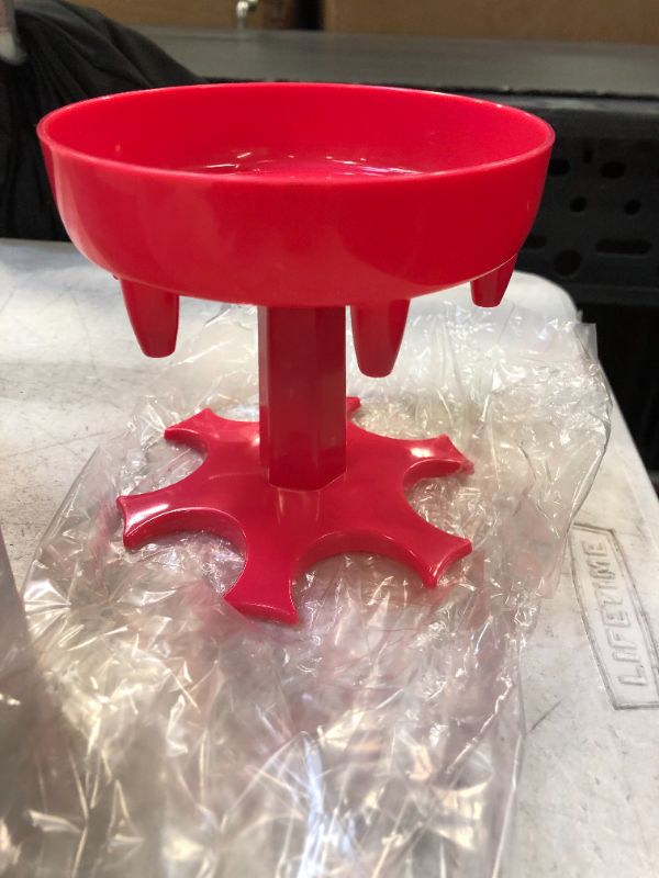 Photo 1 of 6 Shot Glass Mini Dispenser and Holder -Dispenser For Filling Liquids, Shots Dispenser, Multiple 6 Shot Dispenser, Bar Shot Dispenser, Cocktail Dispenser (Red)

