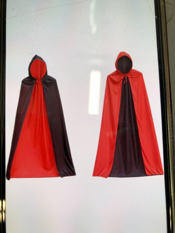 Photo 1 of AOPHIRE HALLOWEEN CLOAK VAMPIRE CAPE UNISEX BLACK/RED