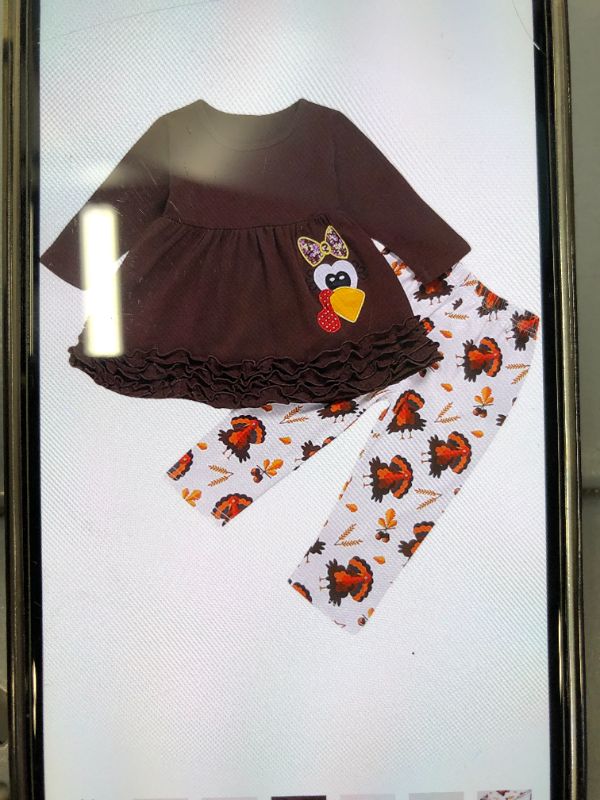 Photo 1 of MUTIGGEE TODDLER GIRLS THANKGIVING OUTFIT BROWN
SIZE 2-3T