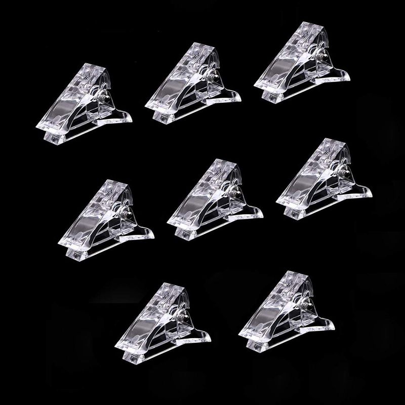 Photo 1 of 24Pcs Nail Tips Clip for Quick Building Polygel nail forms Nail clips for polygel Finger Nail Extension UV LED Builder Clamps Manicure Nail Art Tool