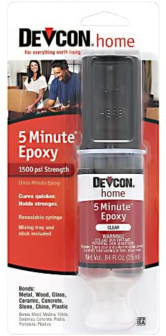 Photo 1 of Devcon (20845-6PK) 5-Minute Epoxy - 25 ml Dev-Tube, (Pack of 6) , Black