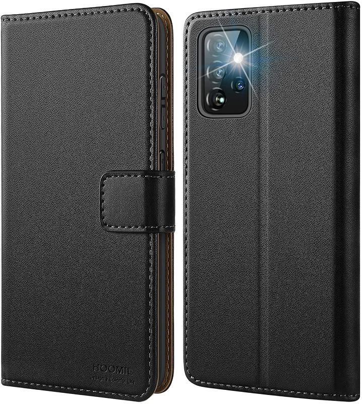 Photo 1 of HOOMIL Samsung Galaxy A72 Case, Samsung A72 Wallet Case, PU Leather Flip Phone Cover with [Kickstand Feature] [Card Slots] for Samsung Galaxy A72 Phone Case, Black