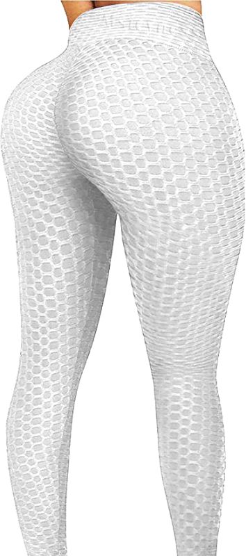 Photo 1 of Msicyness Tiktok Leggings Women's High Waist Yoga Pants Butt Lift Tummy Control Leggings Textured Scrunch Booty Tights(xxL)