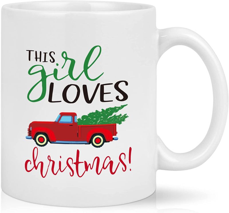 Photo 1 of 
Christmas Mug for Women, This Girl Loves Christmas Mug, Christmas Gifts for Girls Daughter Girlfriend, Winter Mugs Pretty Coffee Mugs for Women, 11 Oz(2)