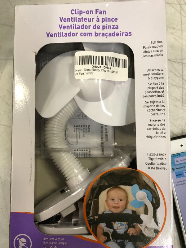 Photo 2 of Dreambaby Clip On Stroller Fan, White
