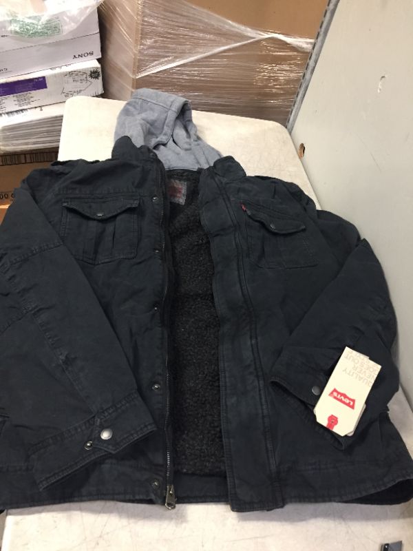 Photo 1 of Levi's Men's Washed Cotton Hooded Military Jacket
