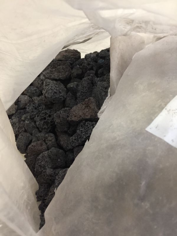 Photo 2 of American Fire Glass Small Black Lava Rock (1/4 in. - 1/2 in.) 10 lbs. Bag
