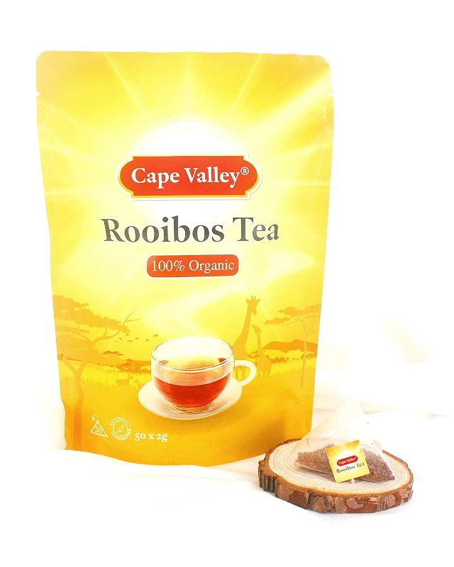 Photo 1 of 2022 New Rooibos Tea | Herbal Tea | 100% Organic | Caffeine Free | No Calories | Anti-oxidation Red Bush Tea | South African Natural Plant Tea Beverages | 50 count teabags (pack of 1)