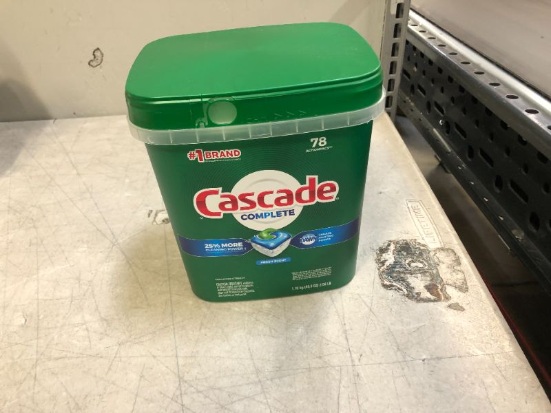 Photo 2 of Cascade Complete Dishwasher-Pods, ActionPacs Dishwasher Detergent Tabs, Fresh Scent, 78 Count