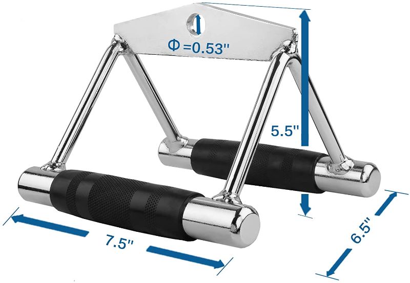 Photo 4 of Double D Handle Cable Attachments, V Bar Tricep Pull Down Exercise Handle