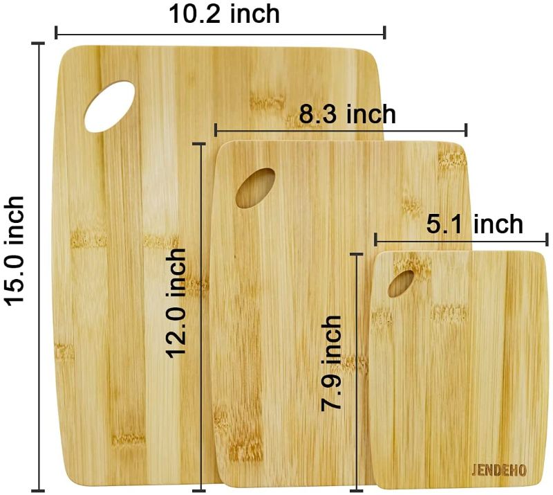 Photo 1 of Bamboo Cutting Board Set of 3