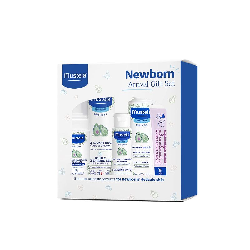 Photo 1 of Mustela Newborn Arrival Gift Set - Baby Skincare & Bath Time Essentials - Natural & Plant Based - 5 Items Set
