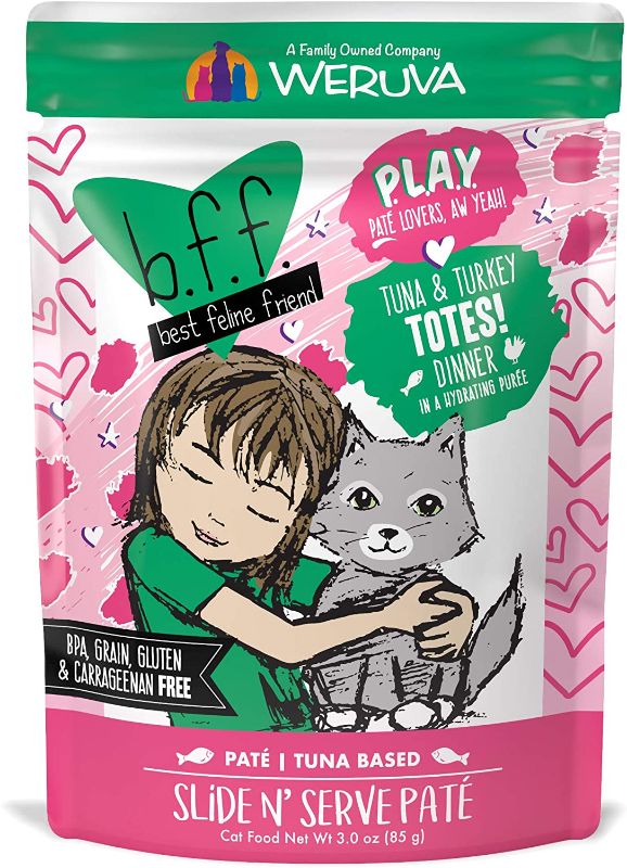 Photo 1 of Best Feline Friend Pate Lovers Aw Yeah! Grain-Free Natural Wet Cat Food Pouches12 EXP 08APR2022