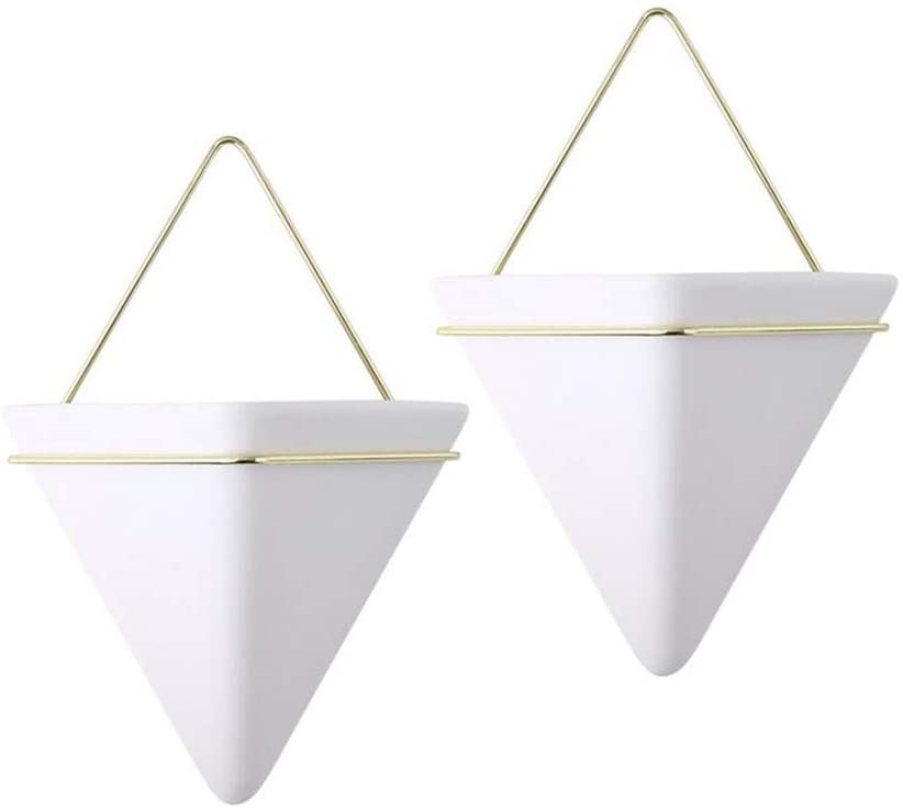 Photo 1 of 2PC Geometric Hanging Planter