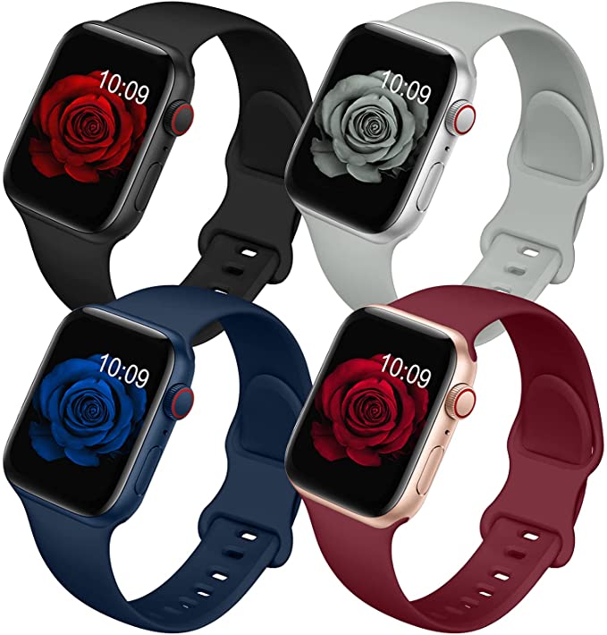 Photo 1 of 4 Pack Bands Compatible with Apple Watch Band 38mm 40mm 41mm 42mm 44mm 45mm