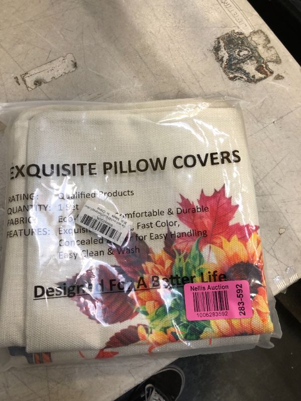 Photo 2 of Fall throw pillow covers 4pack 17x17