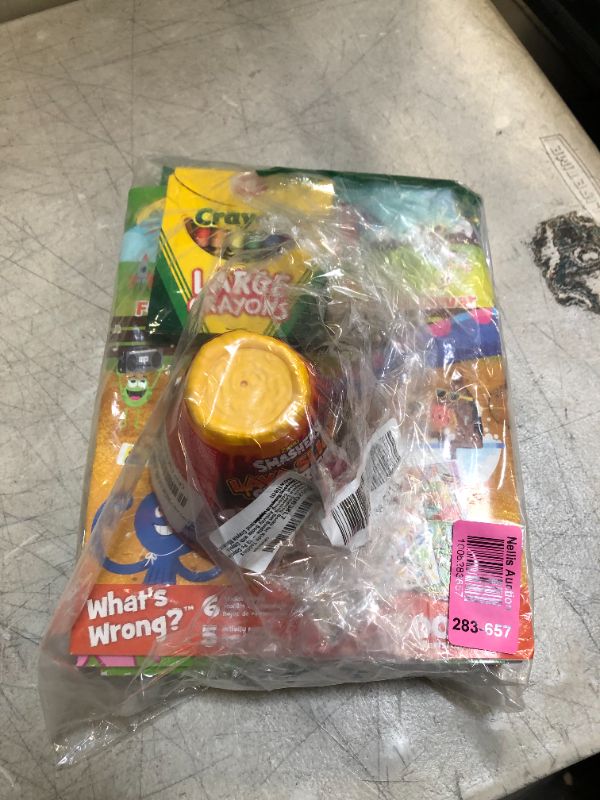 Photo 1 of Kids coloring books, crayons, slime 