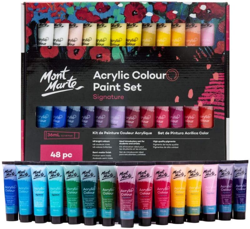 Photo 1 of Acrylic Paint Set, 48 Colors x 36 ml