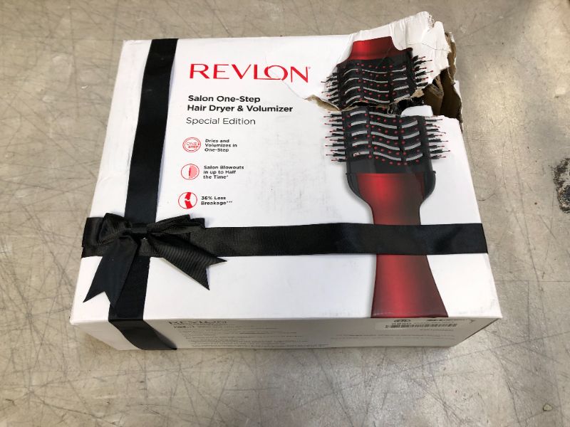 Photo 6 of REVLON One-Step Volumizer Original 1.0 Hair Dryer and Hot Air Brush, Red
