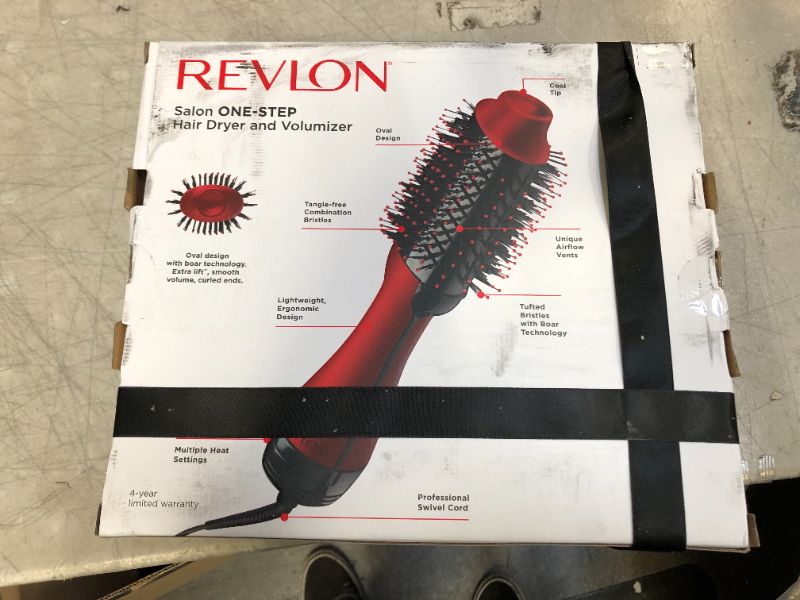 Photo 5 of REVLON One-Step Volumizer Original 1.0 Hair Dryer and Hot Air Brush, Red
