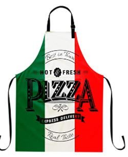 Photo 1 of EZYES Pizza Apron, Cat & Pizza Kitchen Aprons with Pocket & Adjustable Neck for Chef Cooking Gardening Home Adult Size
