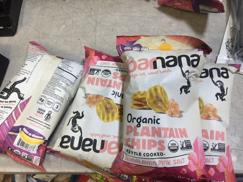Photo 2 of 4 BAGS  Barnana Plaintain Chips, Organic, Himalayan Pink Sea Salt, Ridged - 5 oz
BEST BY 03/11/2022