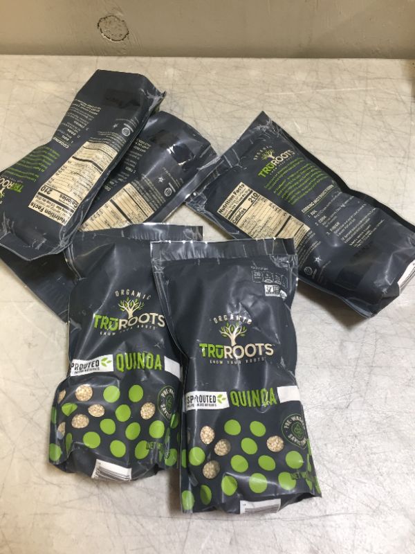 Photo 2 of 5 pack TruRoots Organic Whole Grain Sprouted Quinoa 12 oz
best by jan 21 2022