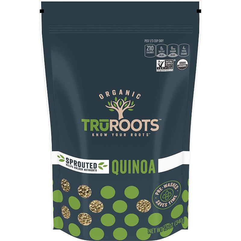 Photo 1 of 5 pack TruRoots Organic Whole Grain Sprouted Quinoa 12 oz
best by jan 21 2022