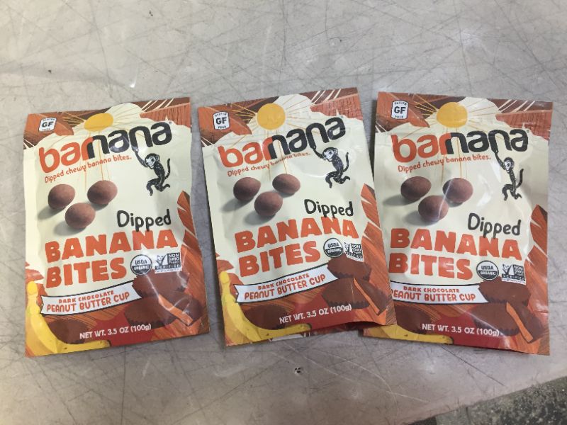 Photo 2 of 3 pack Barnana Organic Chewy Banana Bites - PB Cup -3.5 Ounce - Delicious Barnana Potassium Rich Banana Snacks - Lunch Dinner Sports Hiking Natural Snack - Whole 30, Paleo, Vegatarian
best by 03/21/2022