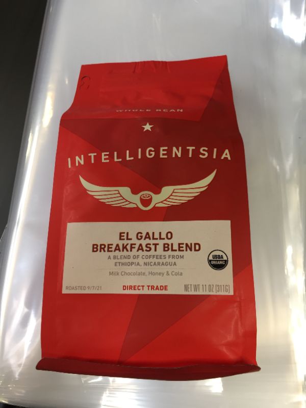 Photo 2 of Intelligentsia Organic El Gallo Breakfast Blend Coffee 12 oz. Bag bb 12/21