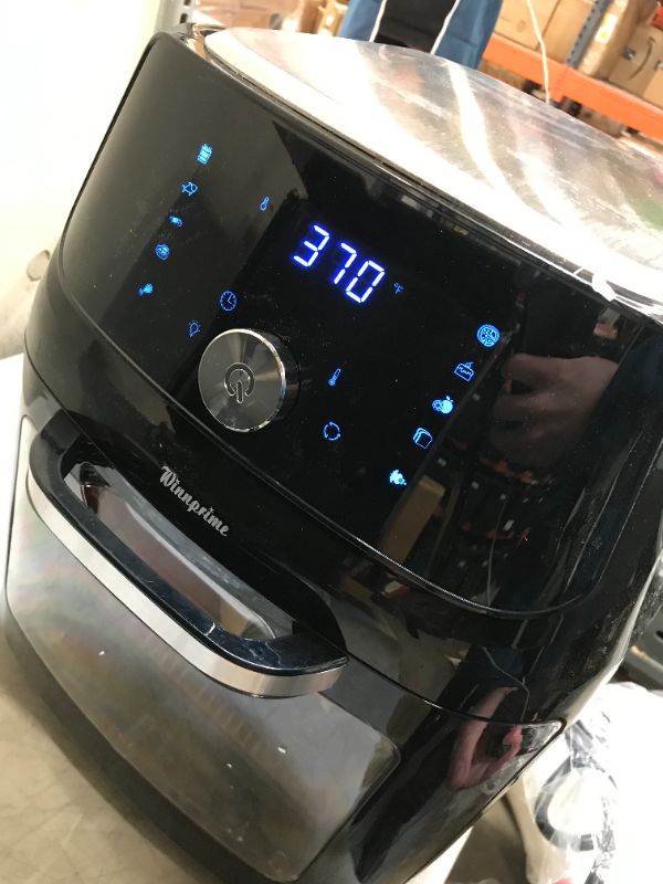 Photo 2 of WINNPRIME Large Air Fryer Oven 12.7 Quarts, Deluxe All-in-1 LED Digital Air Fryer, Touch-screen Panel with 10 Dedicated Cooking Functions, FDA and UL Listed, Bonus Silicon Cooking Grips (Black)

