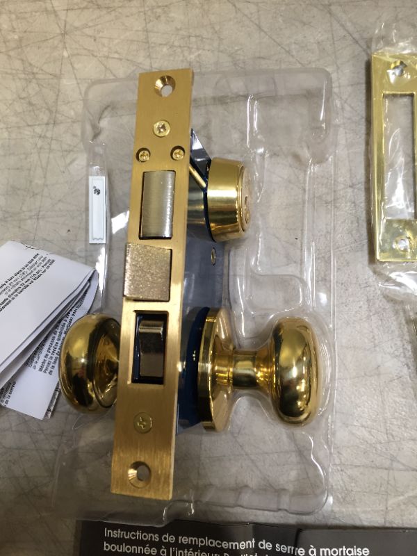 Photo 4 of 2-1/2 in. Backset, Entrance Mortise Lockset, Wrought Solid Brass, Left Hand, Double Cylinder
