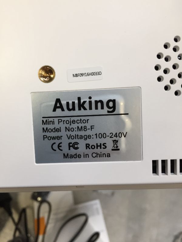Photo 1 of  AuKing Mini Projector 2022 Upgraded Portable Video-Projector,55000 Hours Multimedia Home Theater Movie Projector,Compatible with Full HD 1080P HDMI,VGA,USB,AV,Laptop,Smartphone(unable to fully test but turns on)