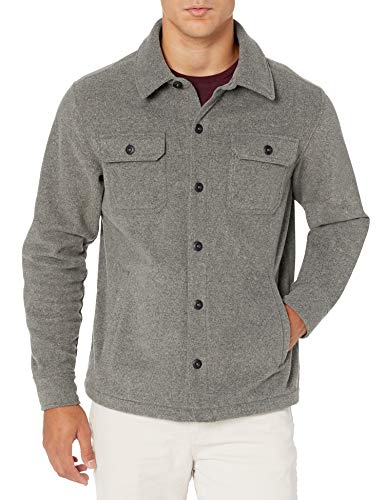 Photo 1 of Amazon Essentials Men's Polar Fleece Shirt Jacket, Charcoal Heather, XX-Large
Size: XX-Large
