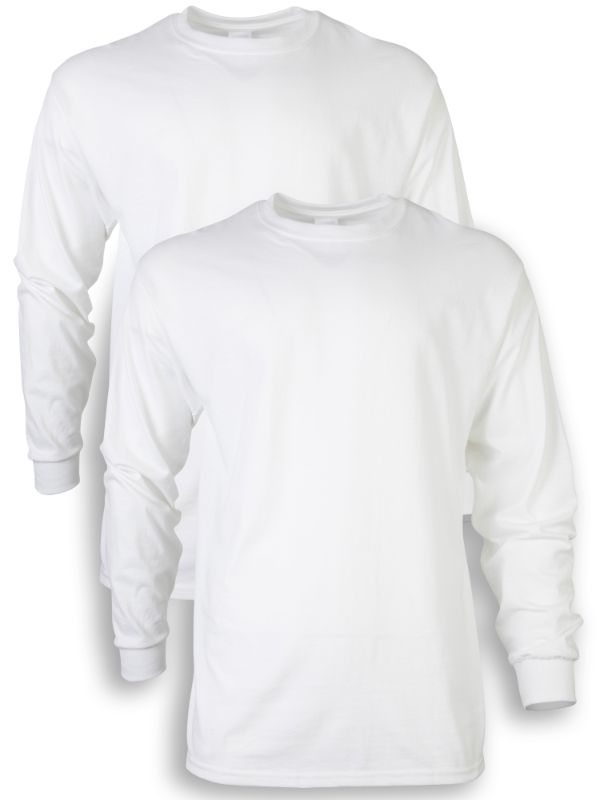 Photo 1 of Gildan Men's Ultra Cotton Long Sleeve T-Shirt, 2-Pack,
 Size 5xl
