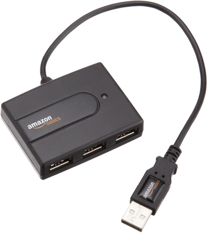 Photo 1 of Amazon Basics 4-Port USB to USB 2.0 Ultra-Mini Hub Adapter
