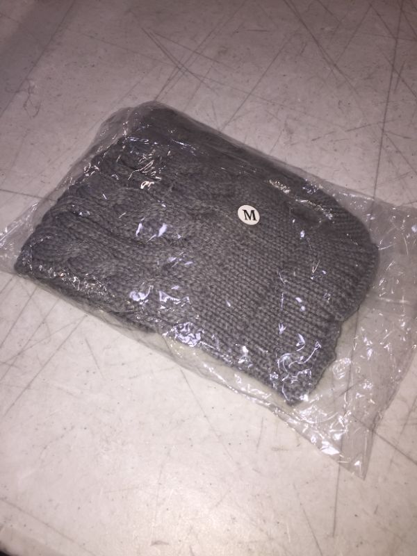 Photo 1 of Lotus And Ladybug Wool Blend Cable Knit Cat Dog Sweater,Pullover (Gray,Medium)
