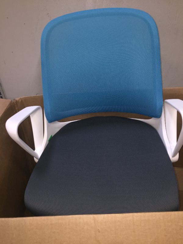 Photo 1 of BLUE GREY AND WHITE OFFICE CHAIR