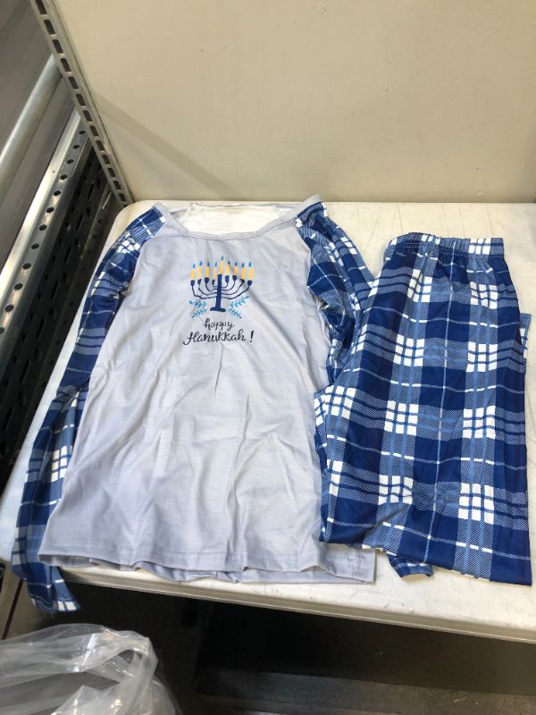 Photo 1 of KIDS HAPPY HANUKKAH PAJAMAS BLUE
SIZE 12 (MEDIUM)