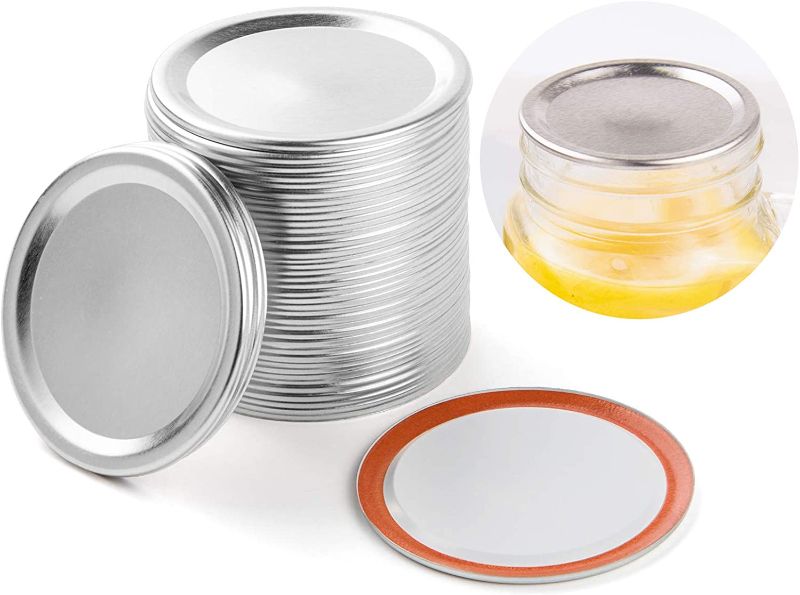 Photo 1 of 24 Pack Canning Lids?Mason Jar Lids, Regular Mouth, Canning Jar Lids, Split-Type Lids, Leak-Proof, Airtight Reusable (24, 68mm)
