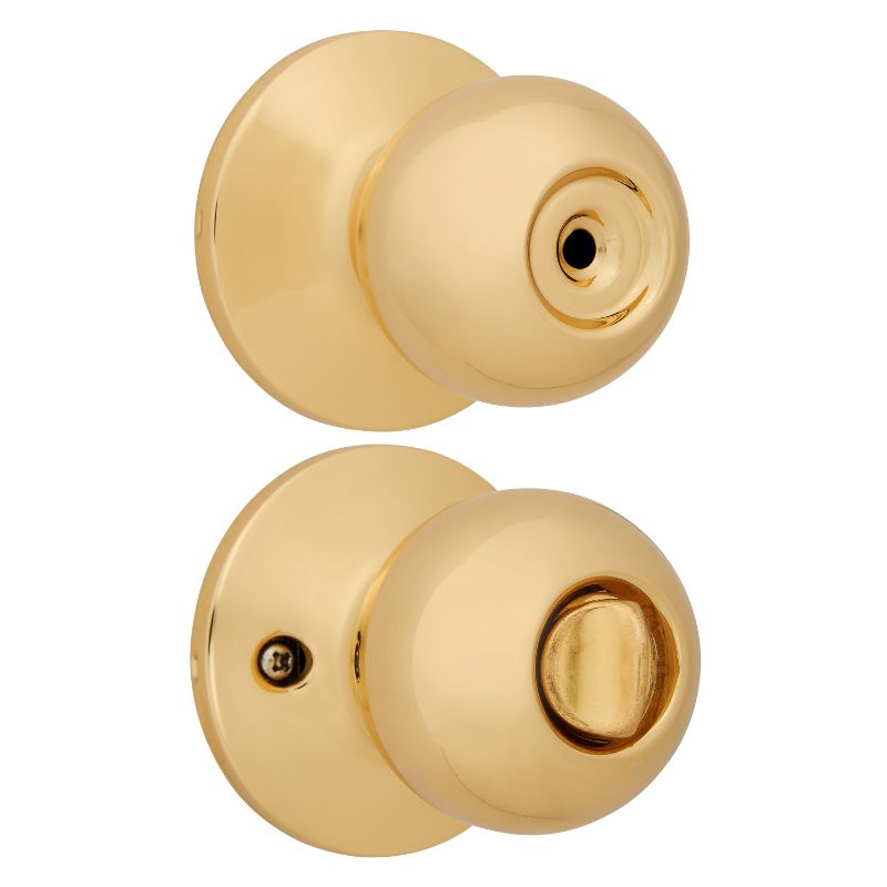 Photo 1 of Brink's Privacy Bed/Bath Ball Style Doorknob, Polished Brass Finish
