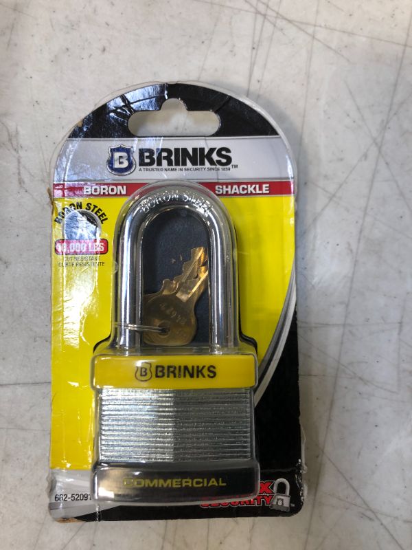 Photo 3 of Brink's 50mm Commercial Grade Laminated Steel Keyed Padlock
