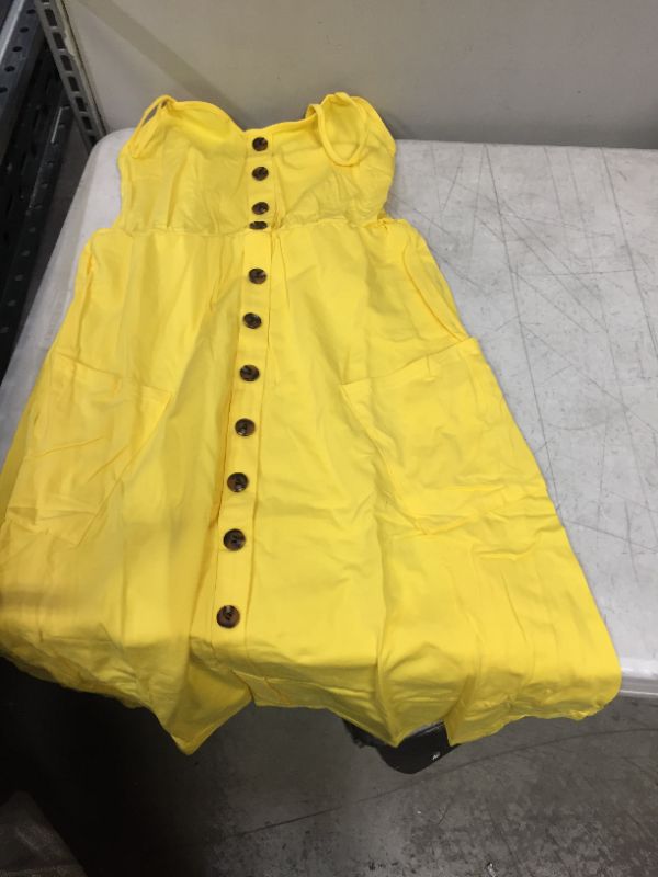 Photo 1 of WOMENS YELLOW SLEEVELESS DRESS-SMALL